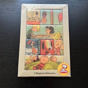 Hallmark Peanuts 7 Magnet Set Snoopy Charlie Brown Lucy Linus Friends New